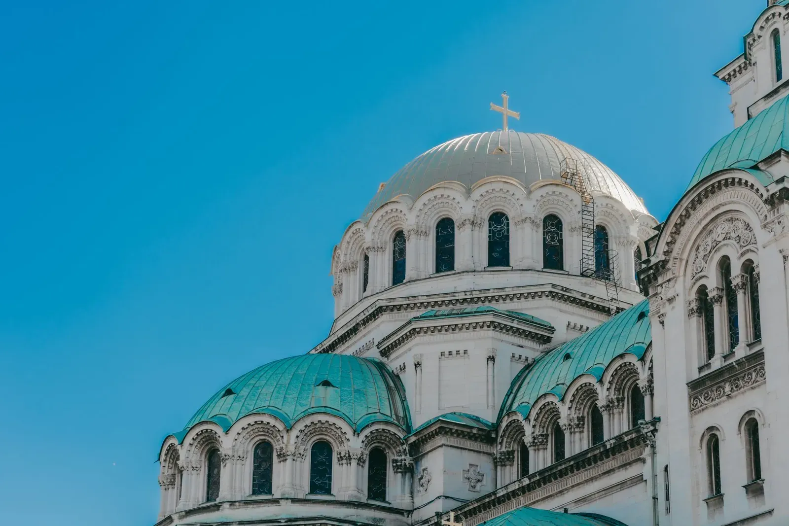 The domes of the Alexander Nevsky Cathedral in Sofia