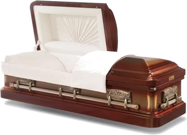 Cognac Jewel casket, 18 gauge steel, brush cognac gold blend finish