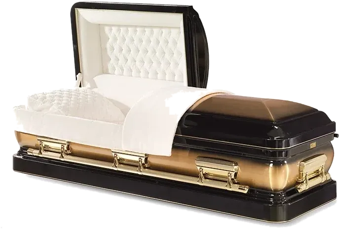 El Dorado Bronze casket, 48 oz solid bronze, classic midnight brushed finish