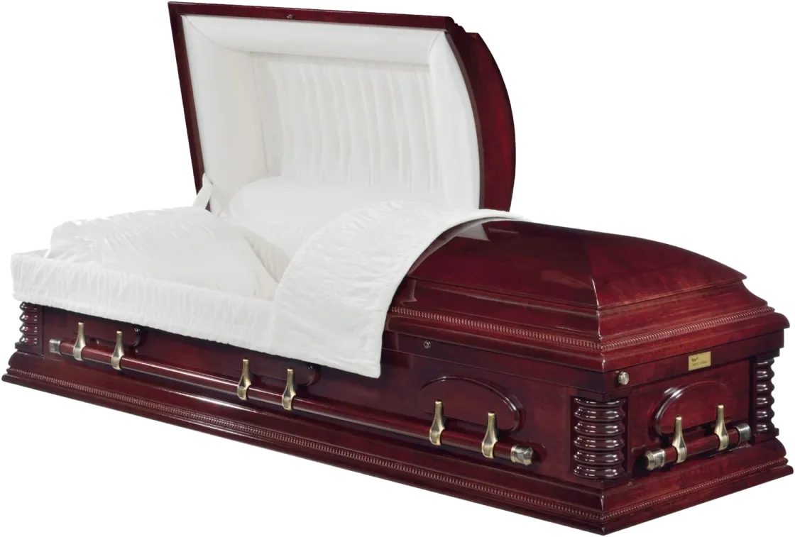 Louisburg Cherry casket, solid cherry, embassy, gloss finish