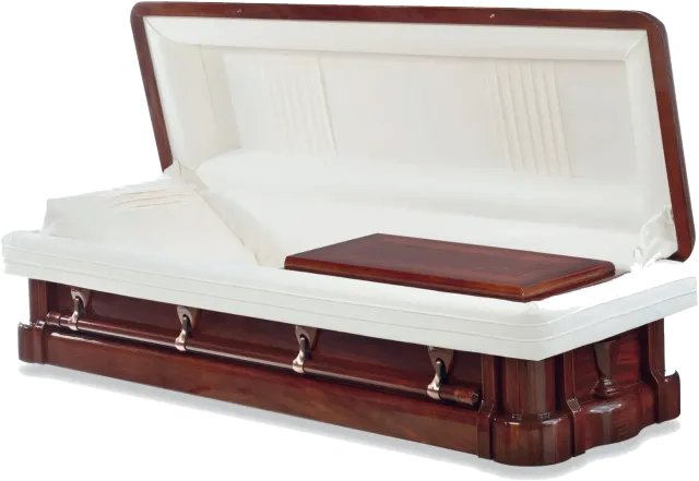 Paramount Mahogany casket, solid mahogany, titian, prestige polished finish