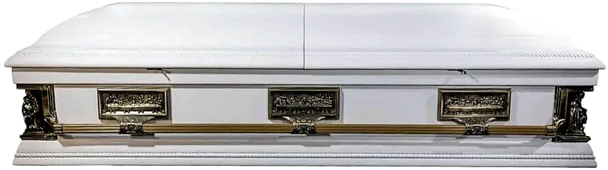 Trinity White Casket.