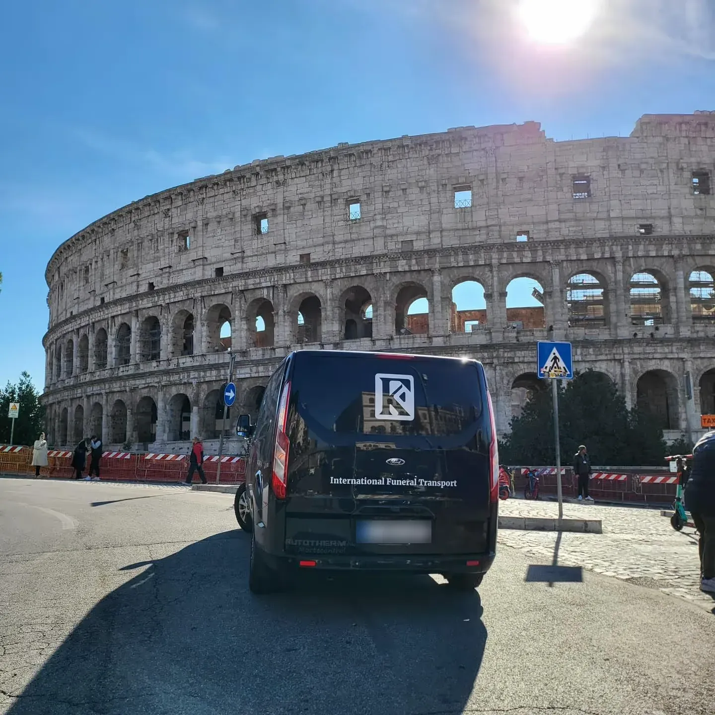 Our funeral ambulance in Rome
