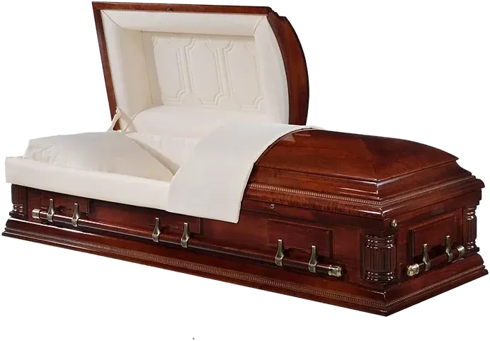 Westfield Poplar casket, solid poplar, american cherry, polished finish