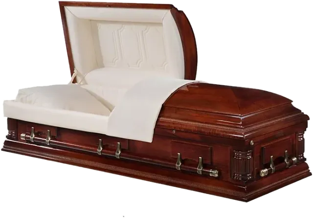 Westfield Poplar casket, solid poplar, american cherry, polished finish